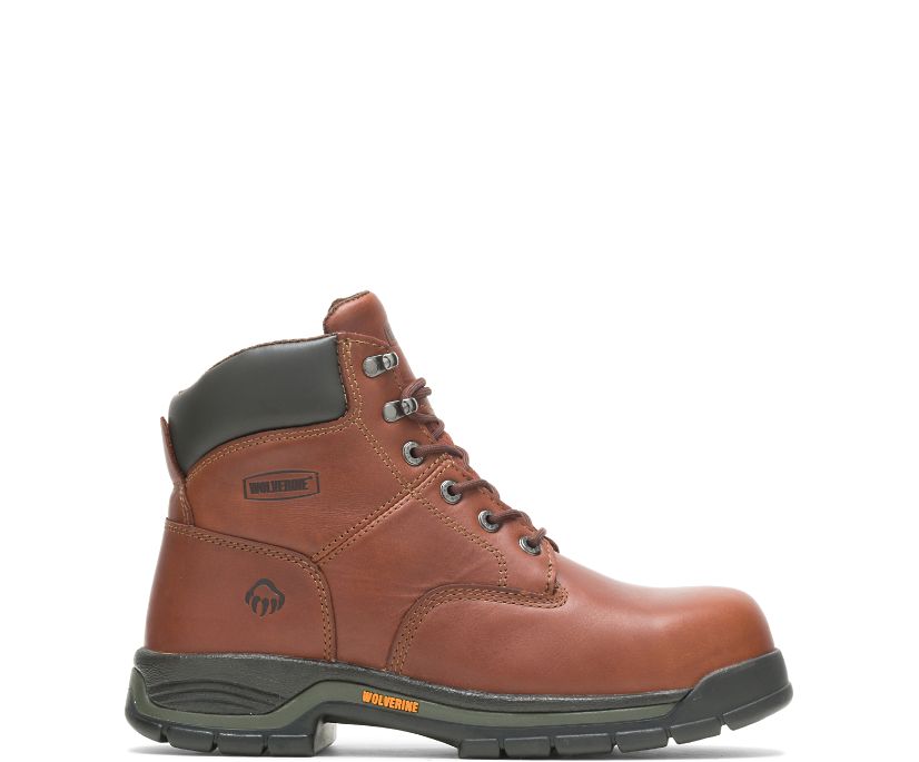 Bottes de Travail Wolverine Harrison Lace-Up Steel-Toe 6" Homme - Marron (AIK239485)